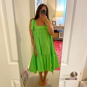 Christopher John Rogers x Target collaboration midi green dress